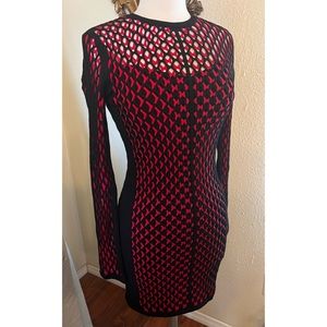 COPY - Rag & Bone Red & Black Net Dress